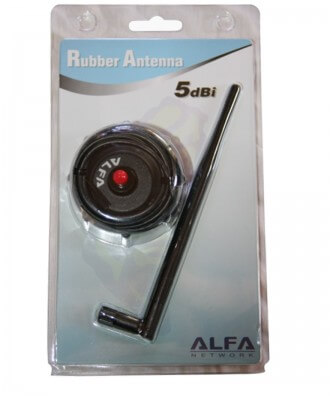 Alfa ARS-H002 5 dBi rubber dipole antenne op magneetvoet 2,4 GHz